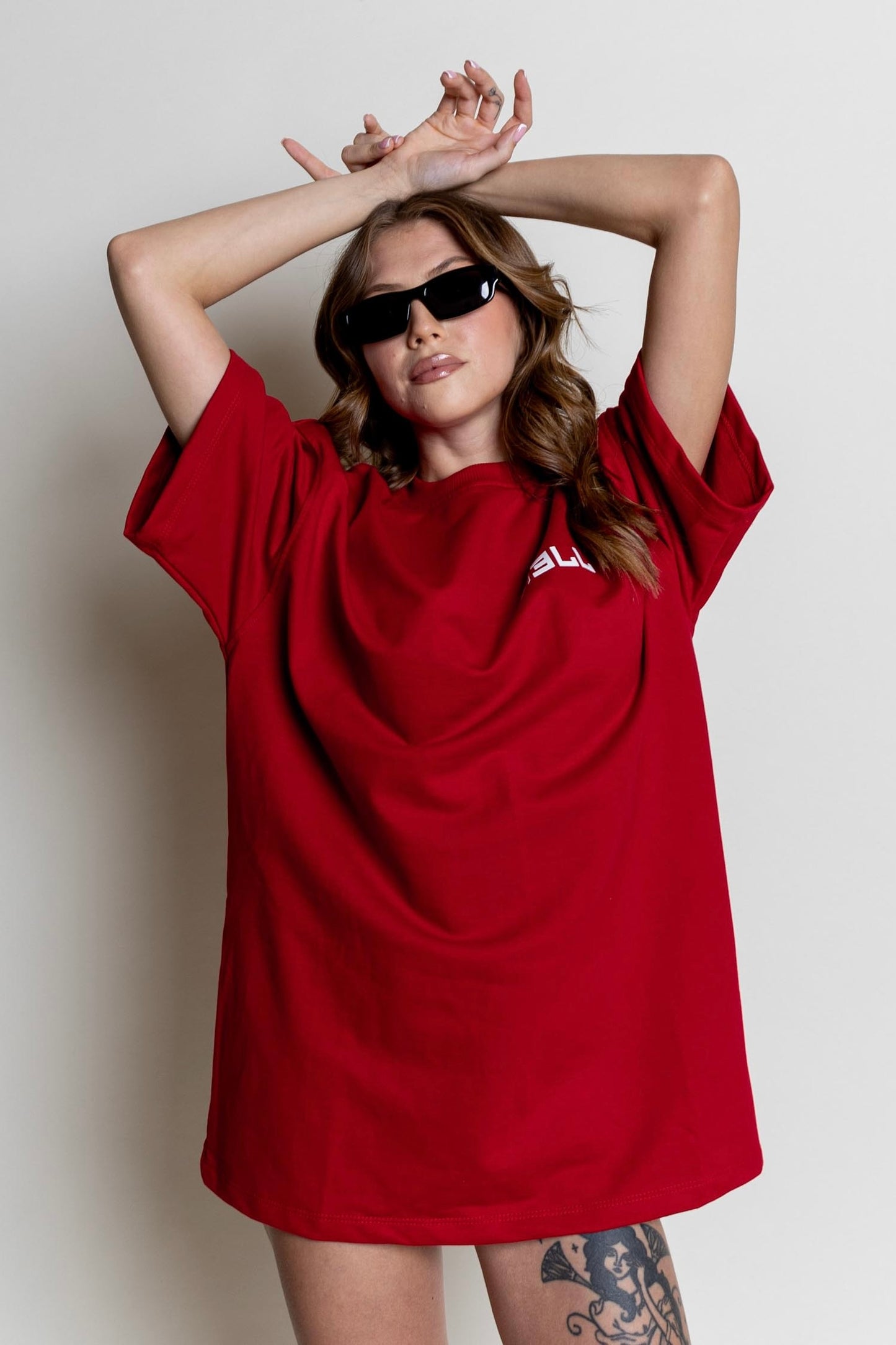 Basic HELL T-shirt Red/white (Mujer)
