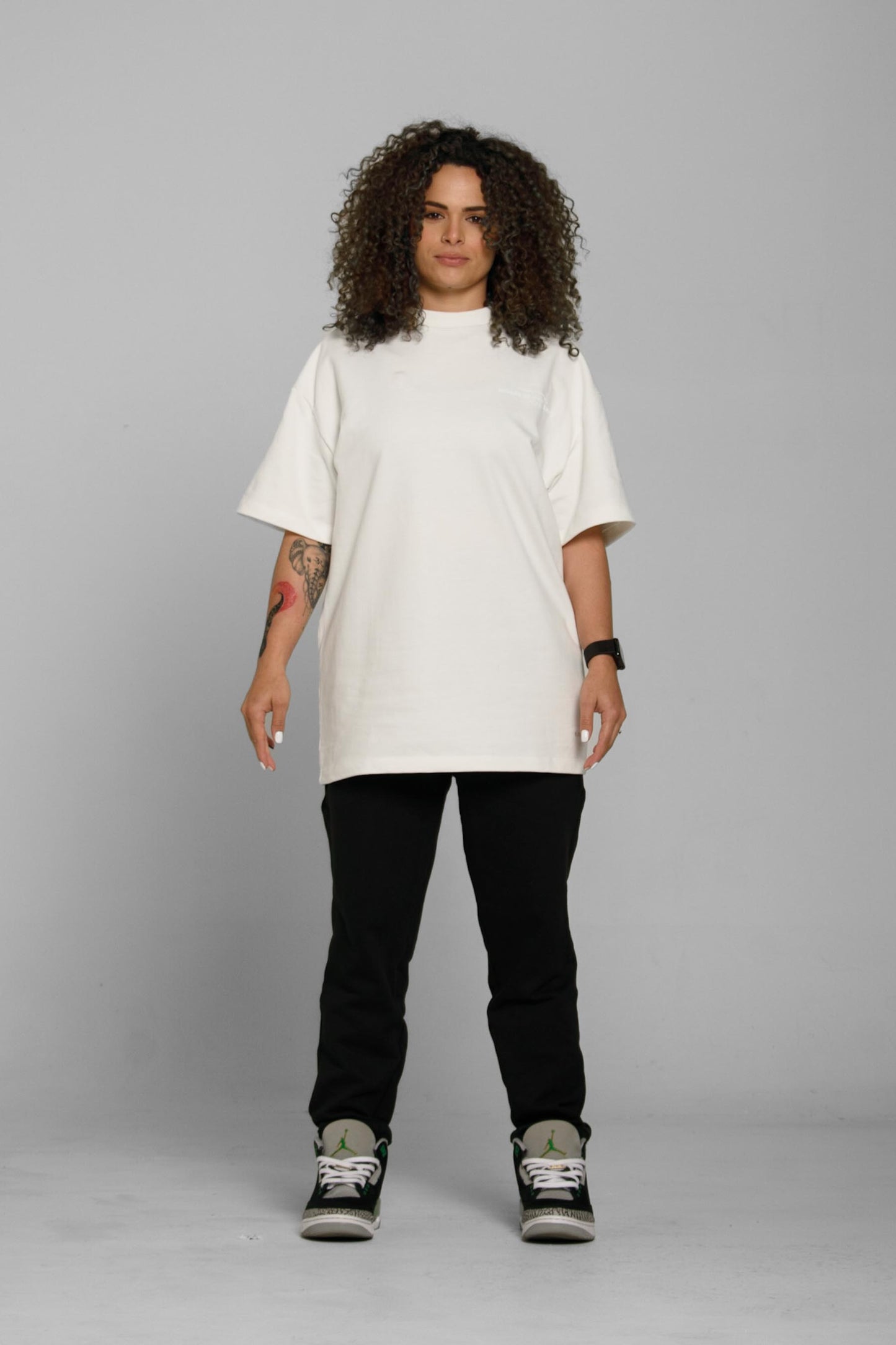 TRIBUTE Pop Smoke & Take Off T-shirt Beige (Mujer)