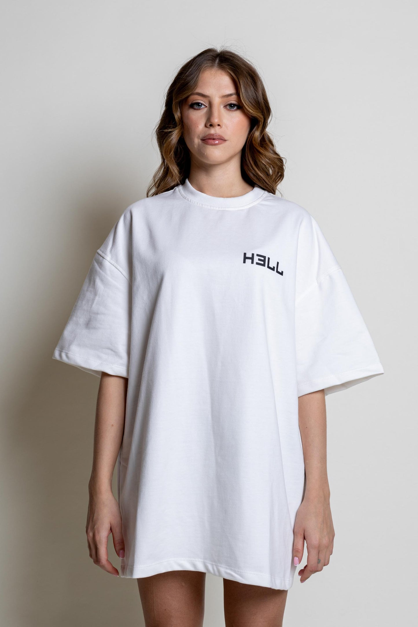 Basic HELL T-shirt White/Black (Mujer)
