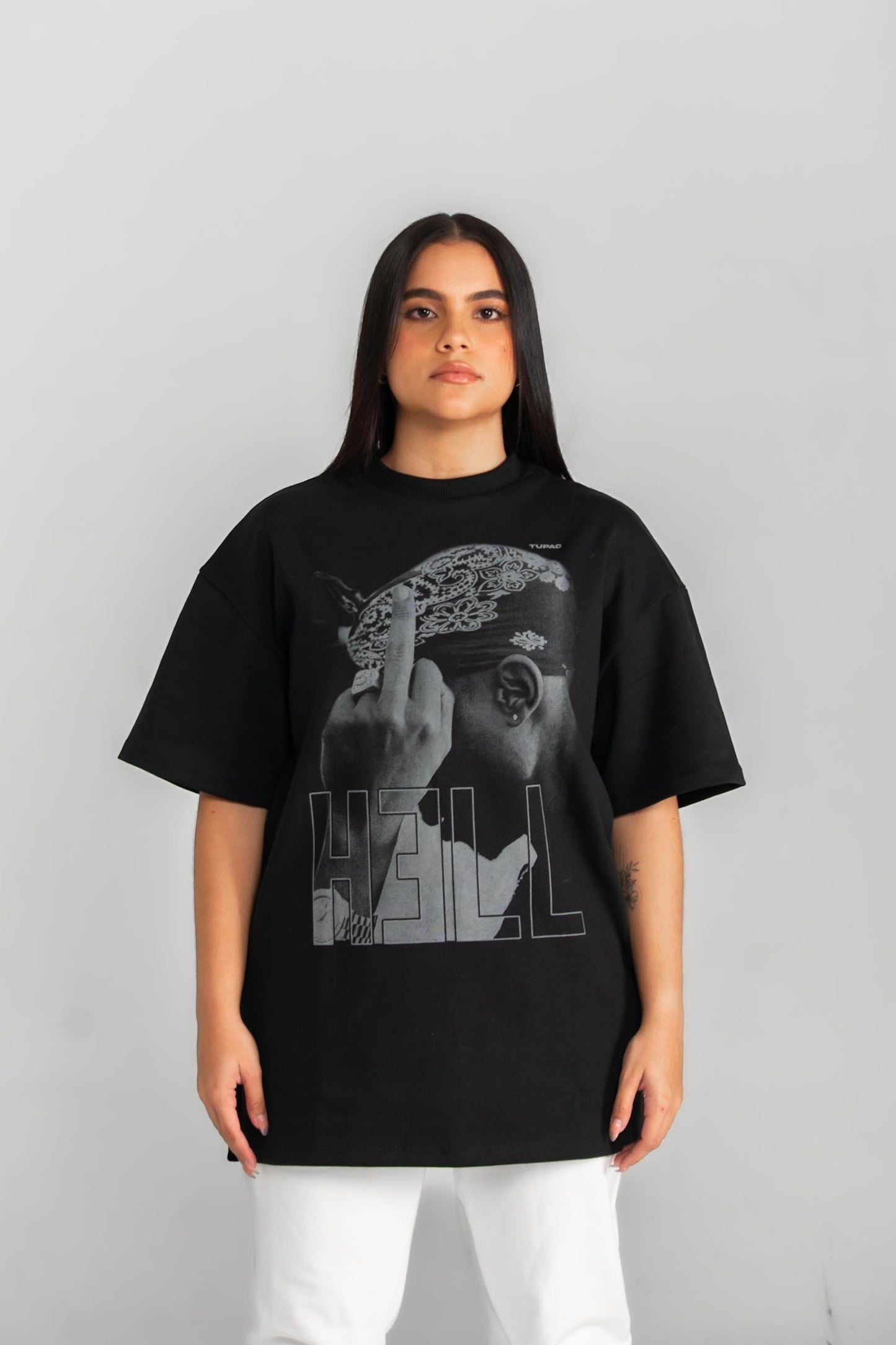 TRIBUTE Tupac T-shirt Black (Mujer)