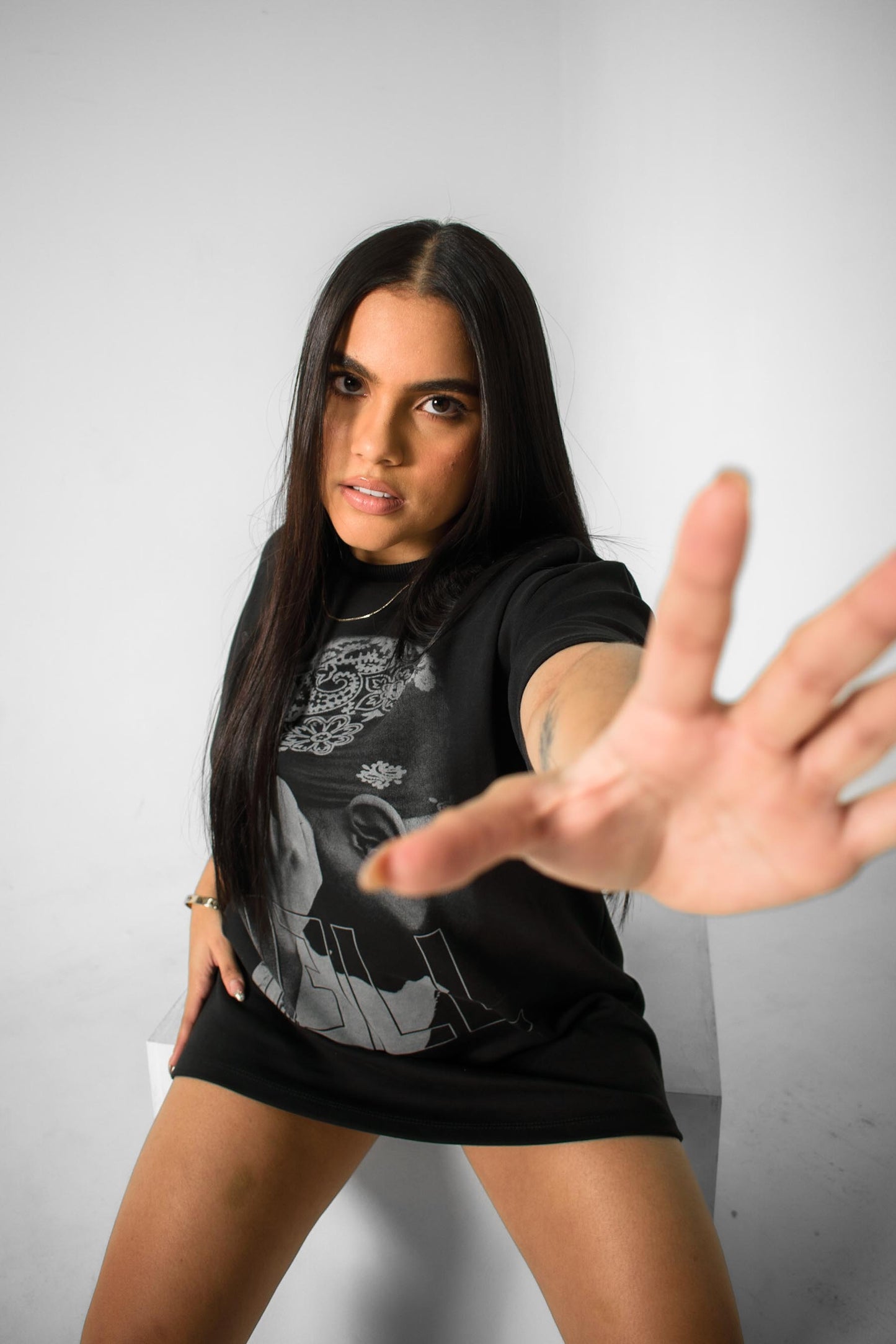 TRIBUTE Tupac T-shirt Black (Mujer)