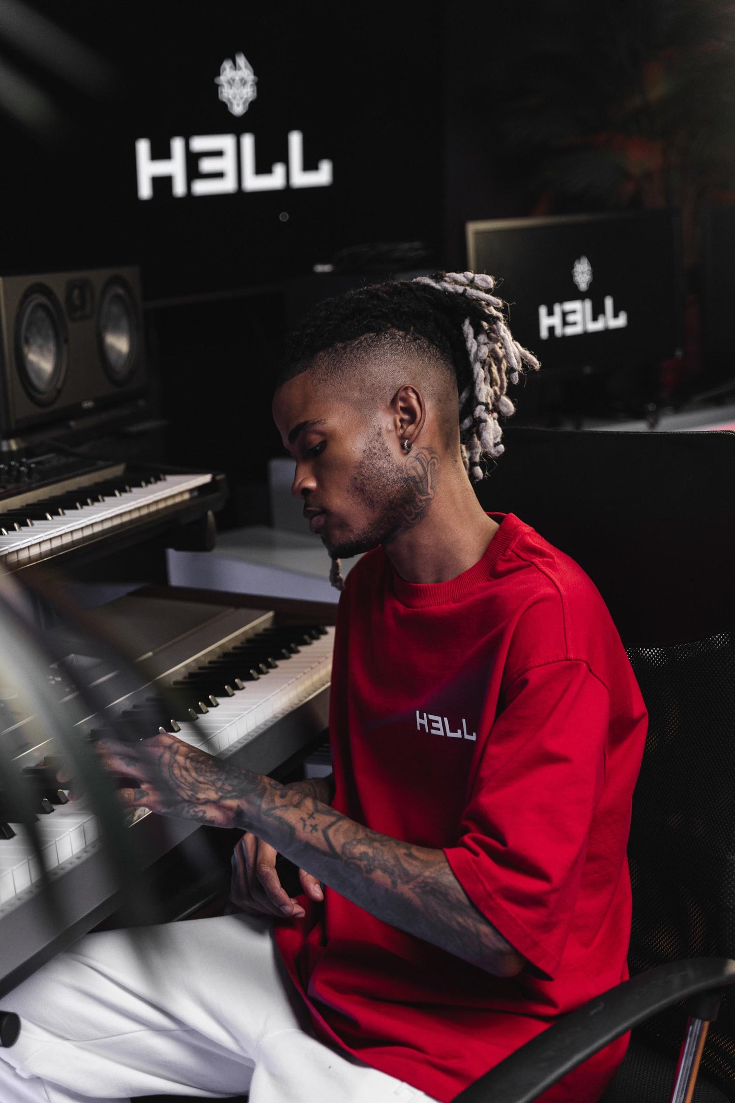 Basic HELL T-shirt Red/white