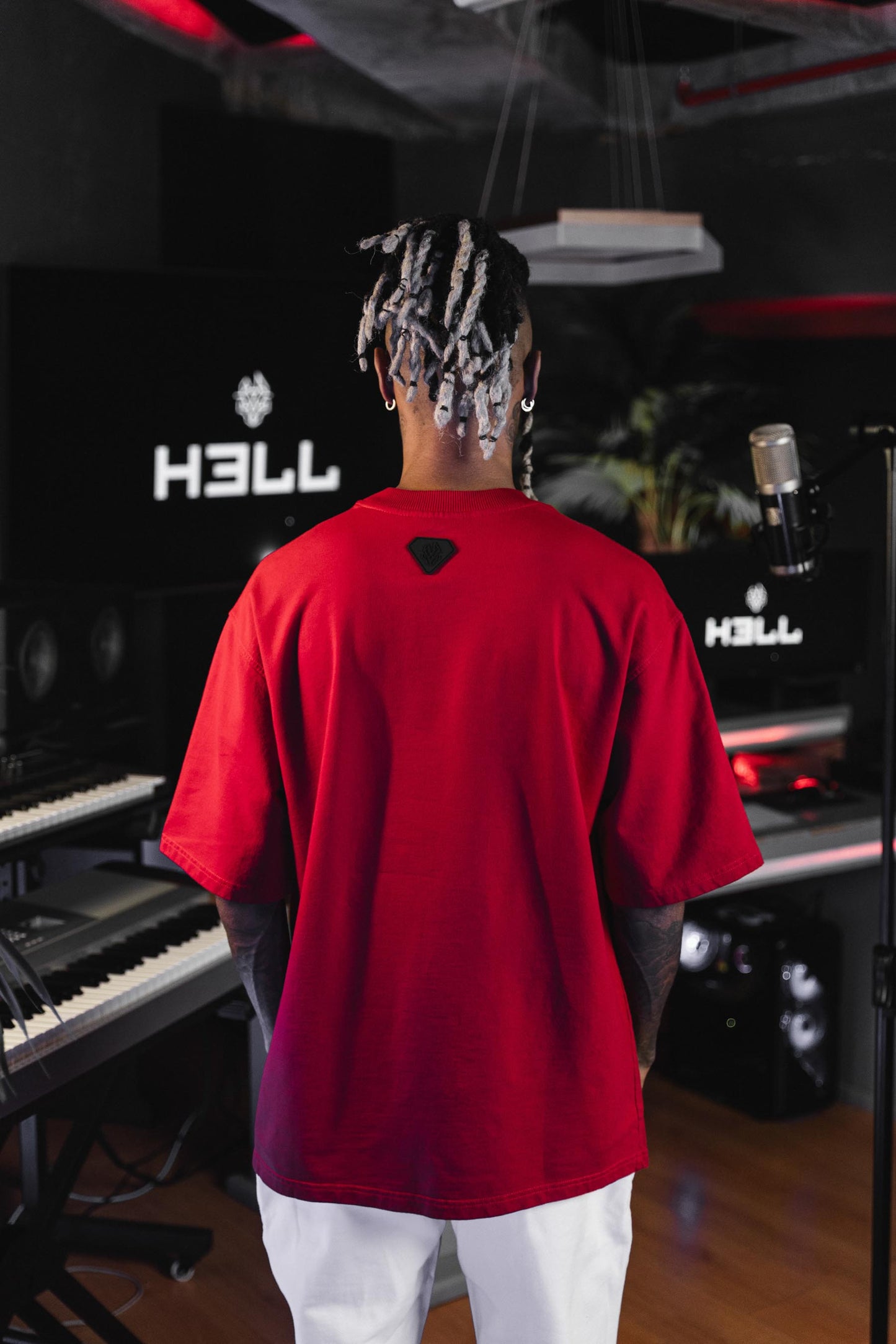 Basic HELL T-shirt Red/white