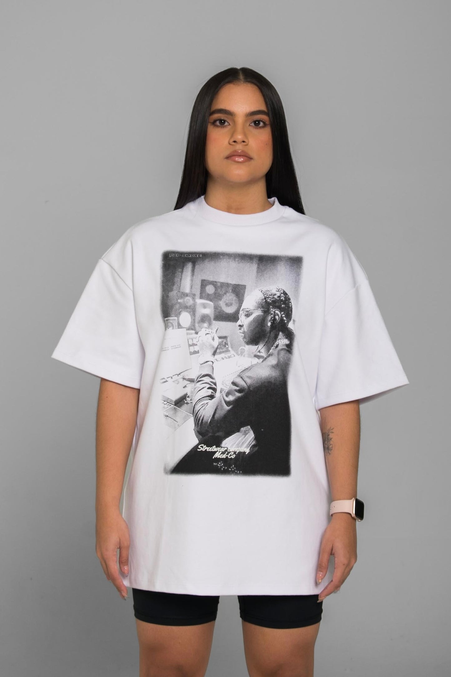 TRIBUTE POP Smoke T-shirt White (Mujer)