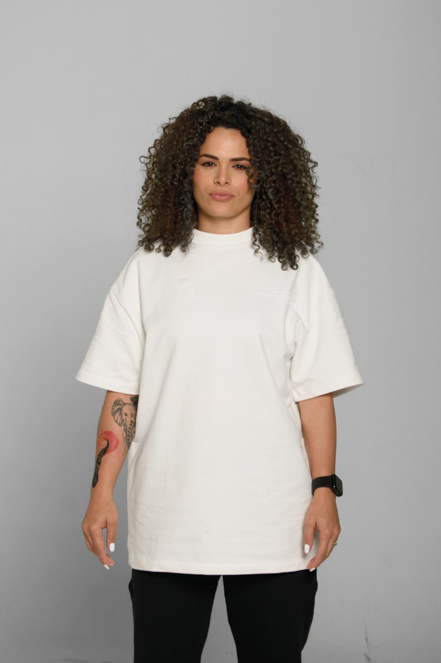 TRIBUTE Pop Smoke & Take Off T-shirt Beige (Mujer)