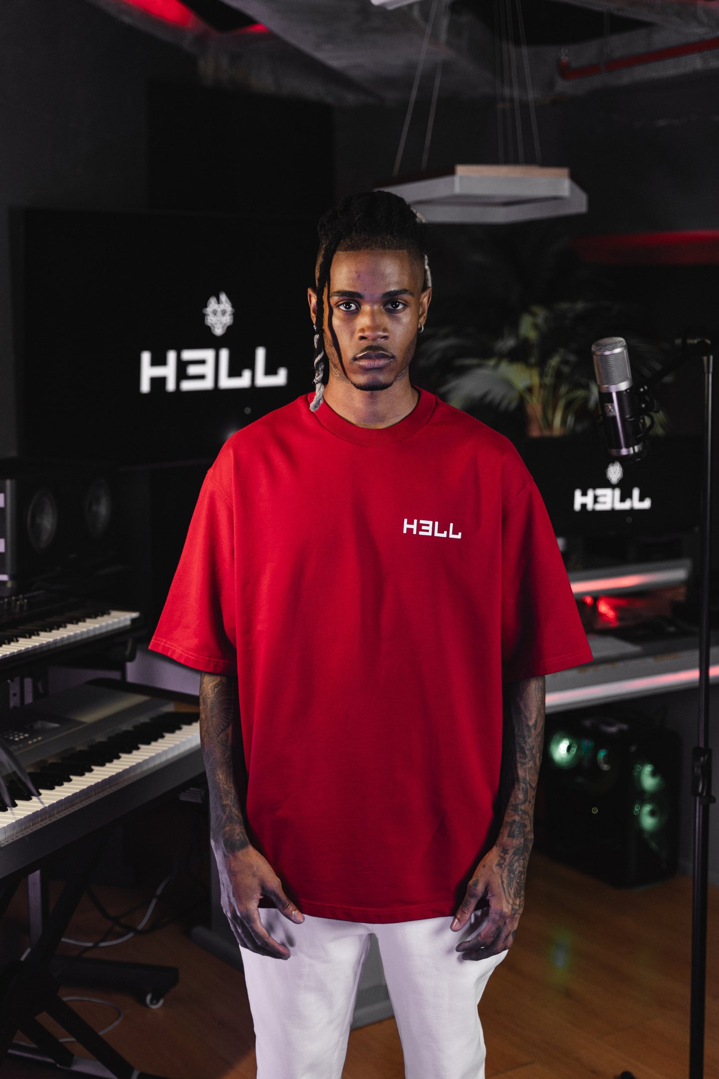 Basic HELL T-shirt Red/white