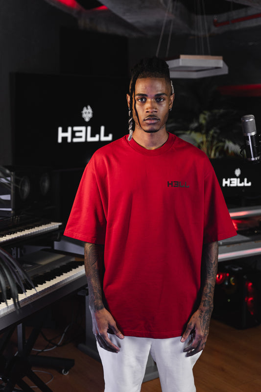 Basic HELL T-shirt Red/Black